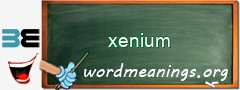 WordMeaning blackboard for xenium